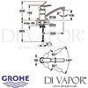 Grohe Eurosmart Cosmopolitan Single-Lever Sink Mixer Dimensions